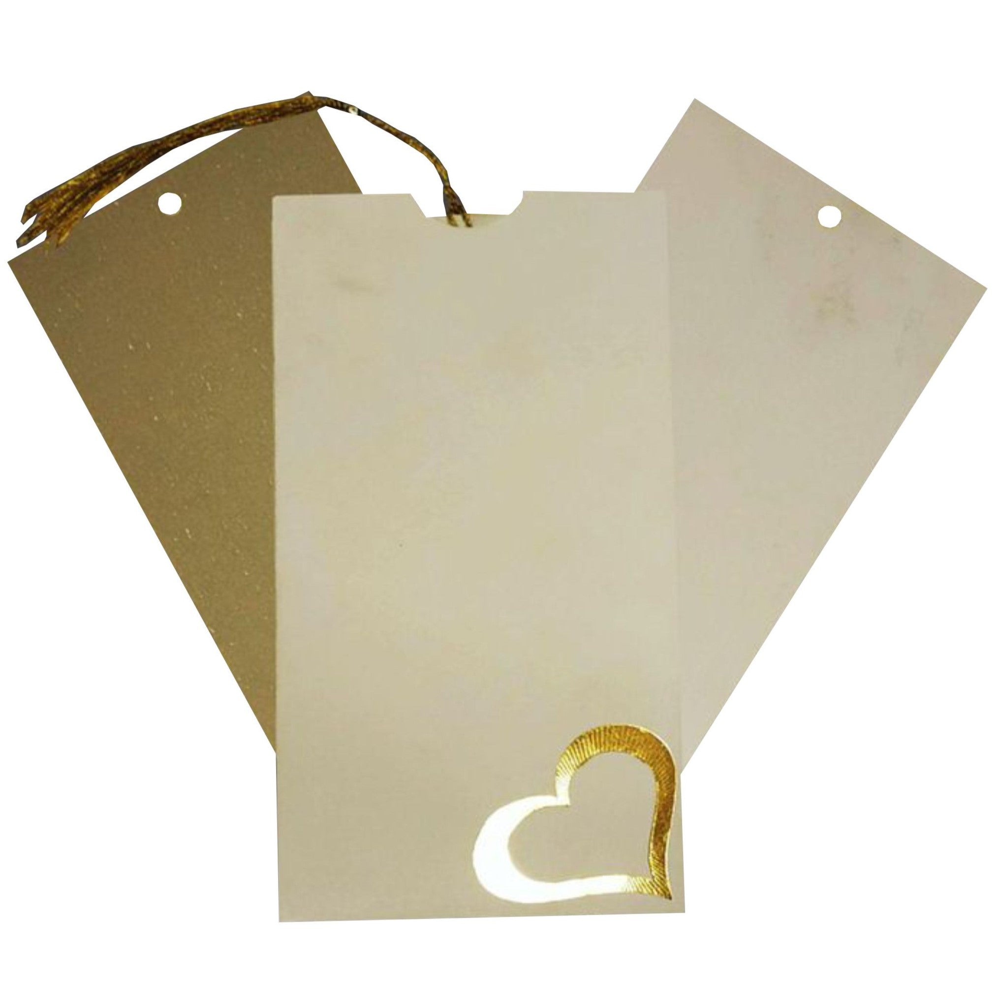 Gold Heart Personal Invitation Card-Knkv0412-King of Cards