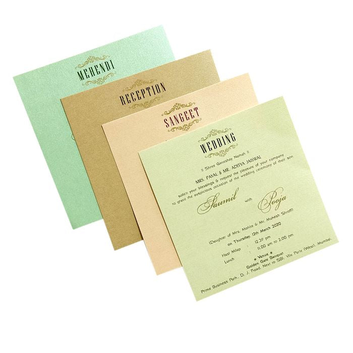 Brown Pattern Design Invitation Card-King of Cards