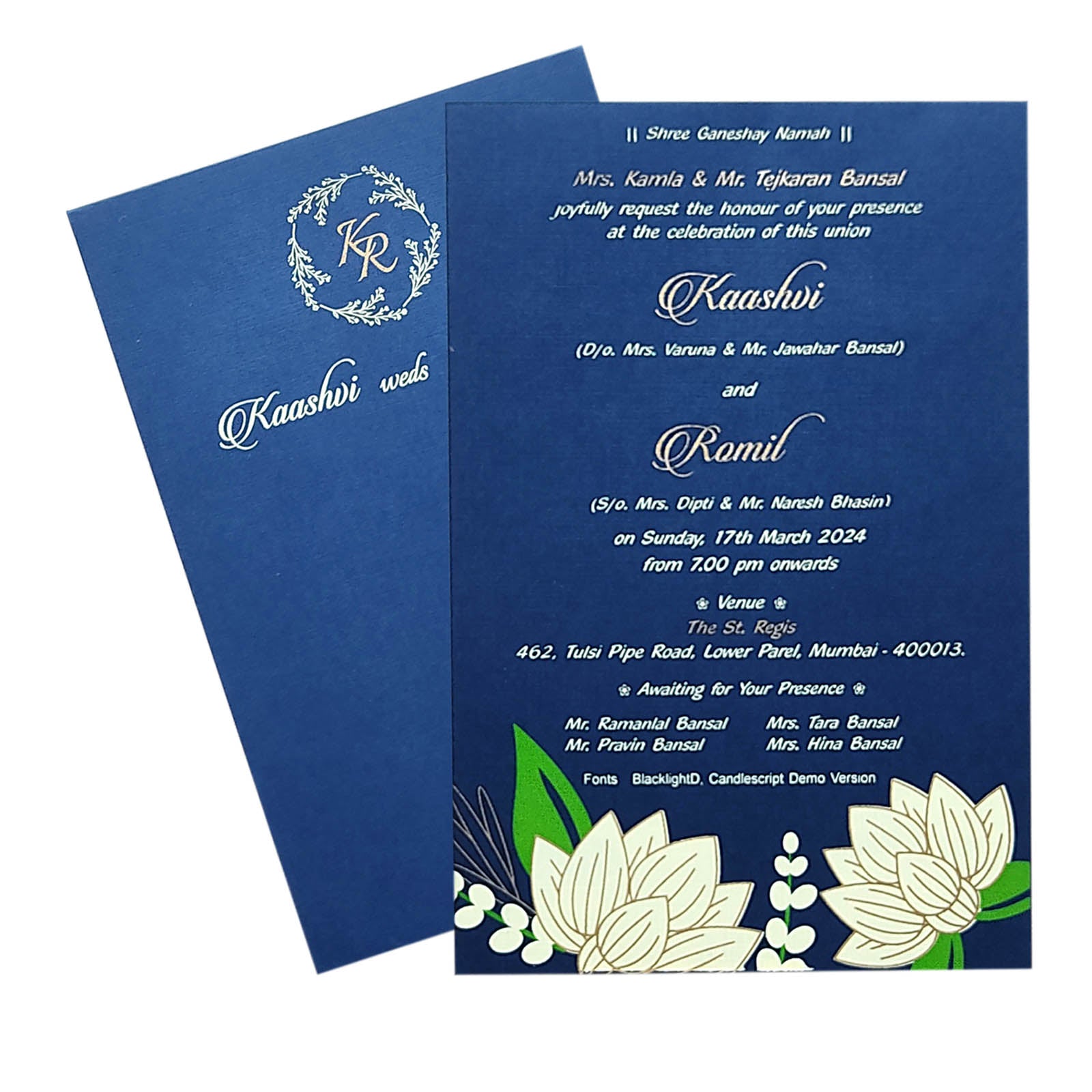 Invitation Card - KRCS6312-King of Cards
