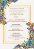 Colourful Floral and Bird Theme Wedding Invitation-EINK0033