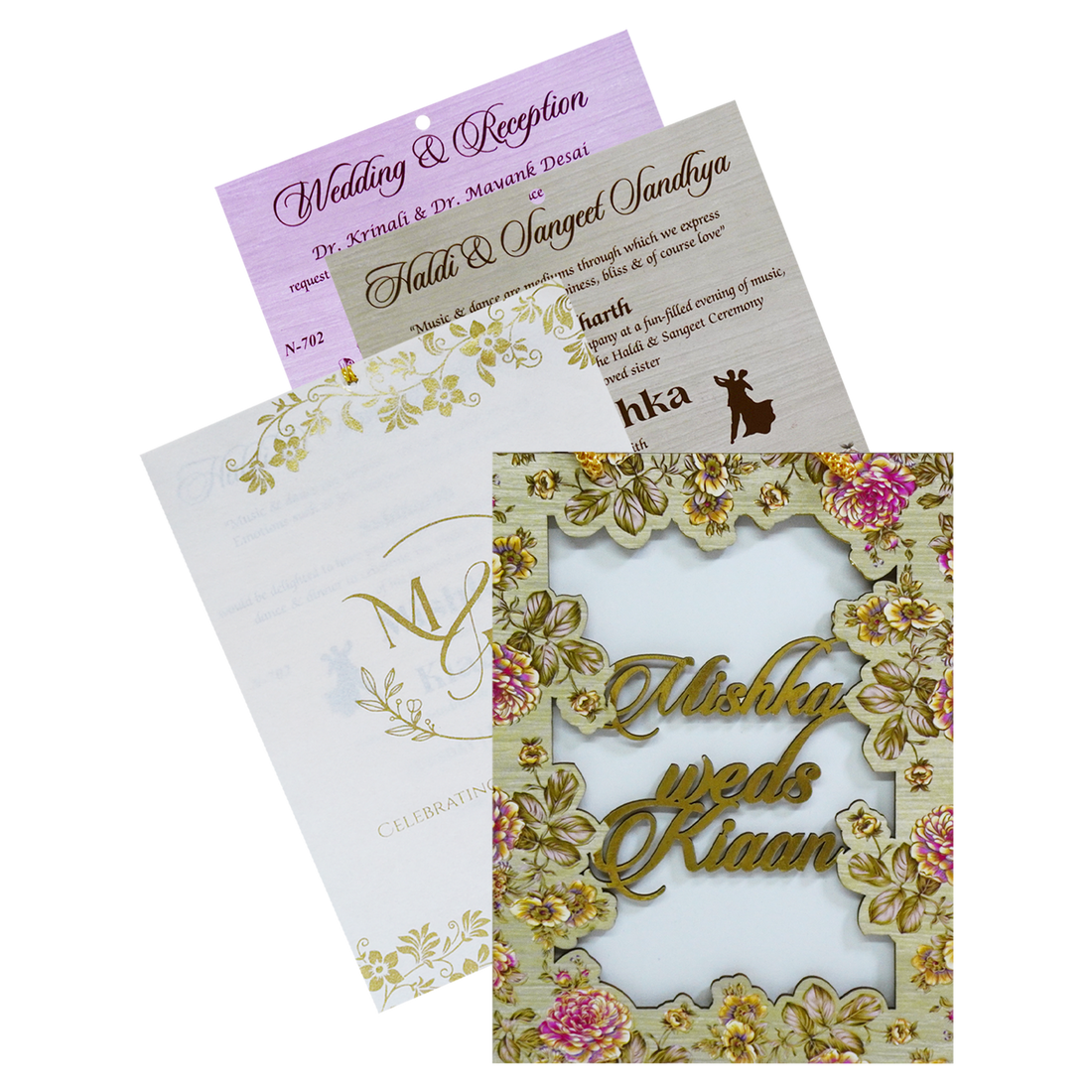 Light Lime Green MDF Invitation-KVN07020