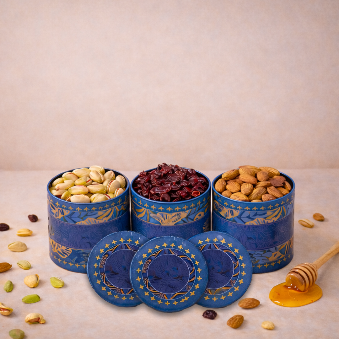 Elegant Navy Palm Return Gift Hamper-GNBT9506