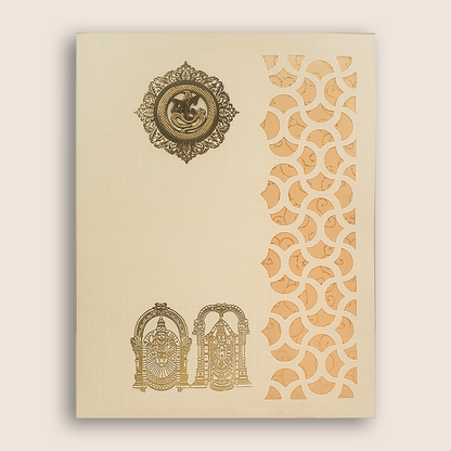Laser Cut Balaji Padmavathi Invitation Card - KNK5101S