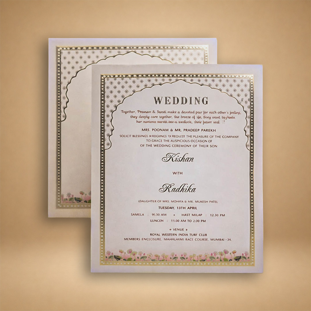 Pink Radha Krishna Wedding Invitation Box-KMMEX8340