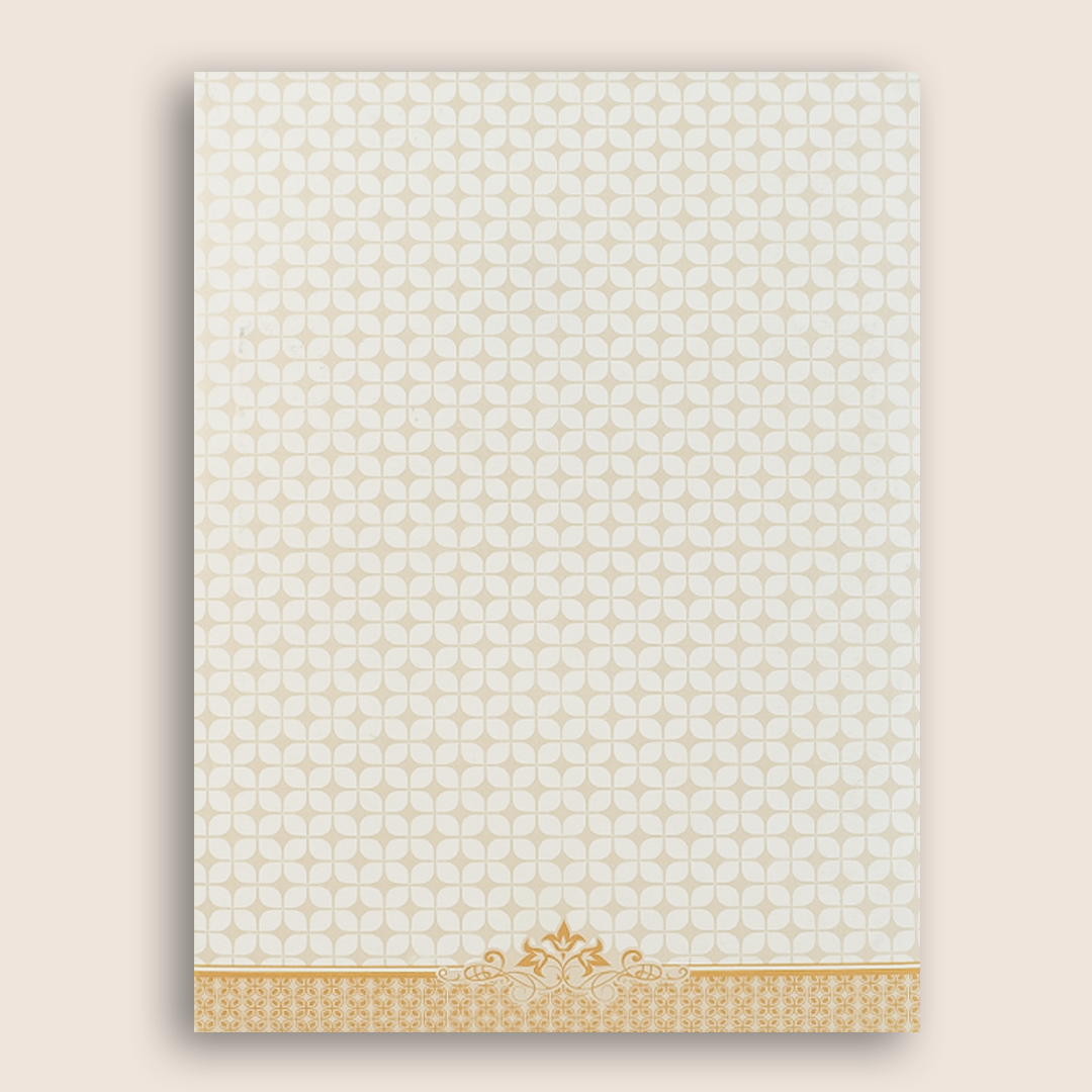 White Laser Cut Invitation Card-KNK7062W