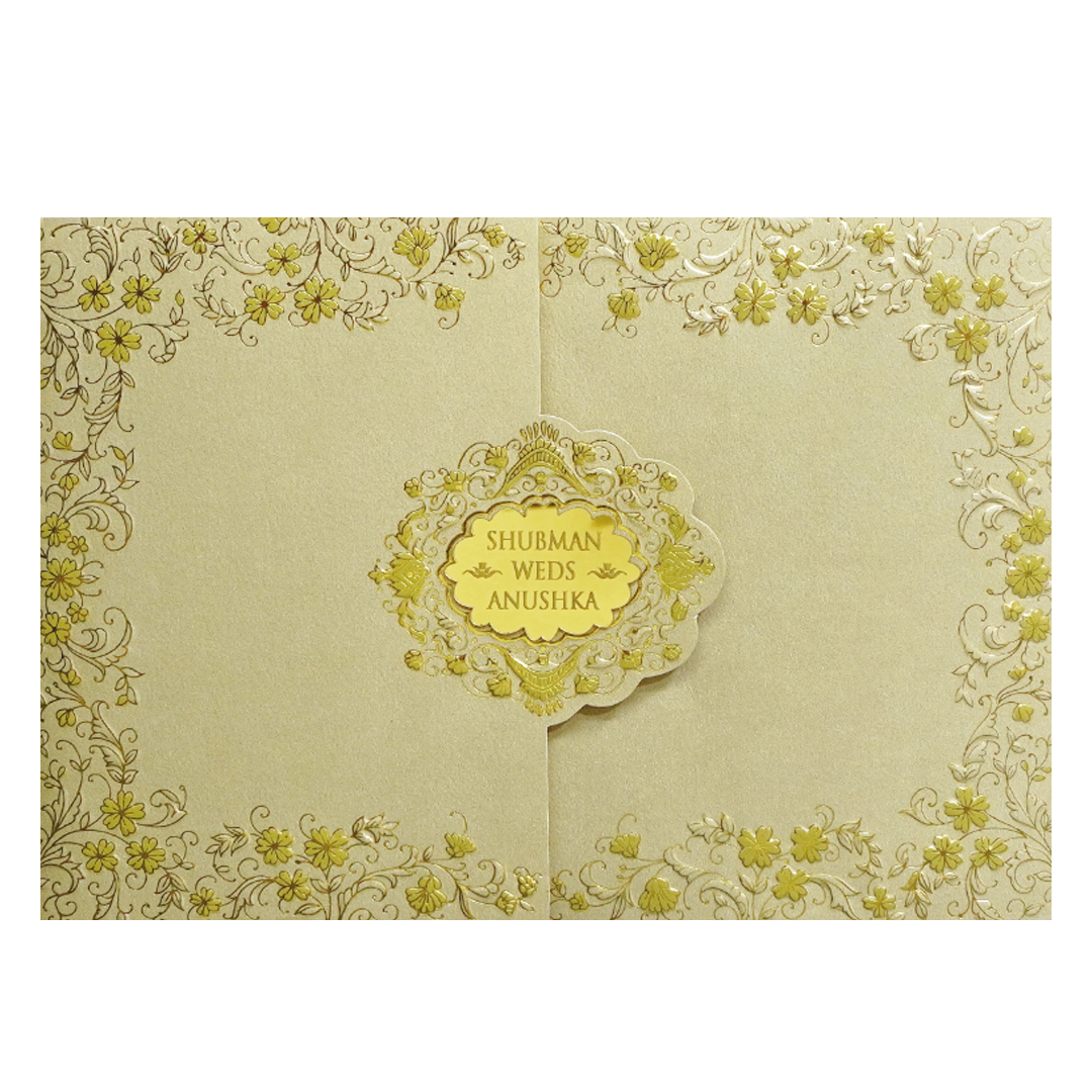 Royal Embossed Wedding Invitation Card-KRB09100