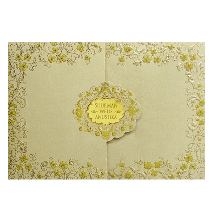 Royal Embossed Wedding Invitation Card-KRB09100