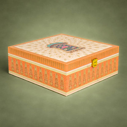 Elegant Orange Lotus Luxury Sweet Jar Box-KBX10107