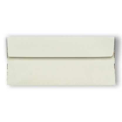 White Floral Pattern Money Envelope - KRCE3820