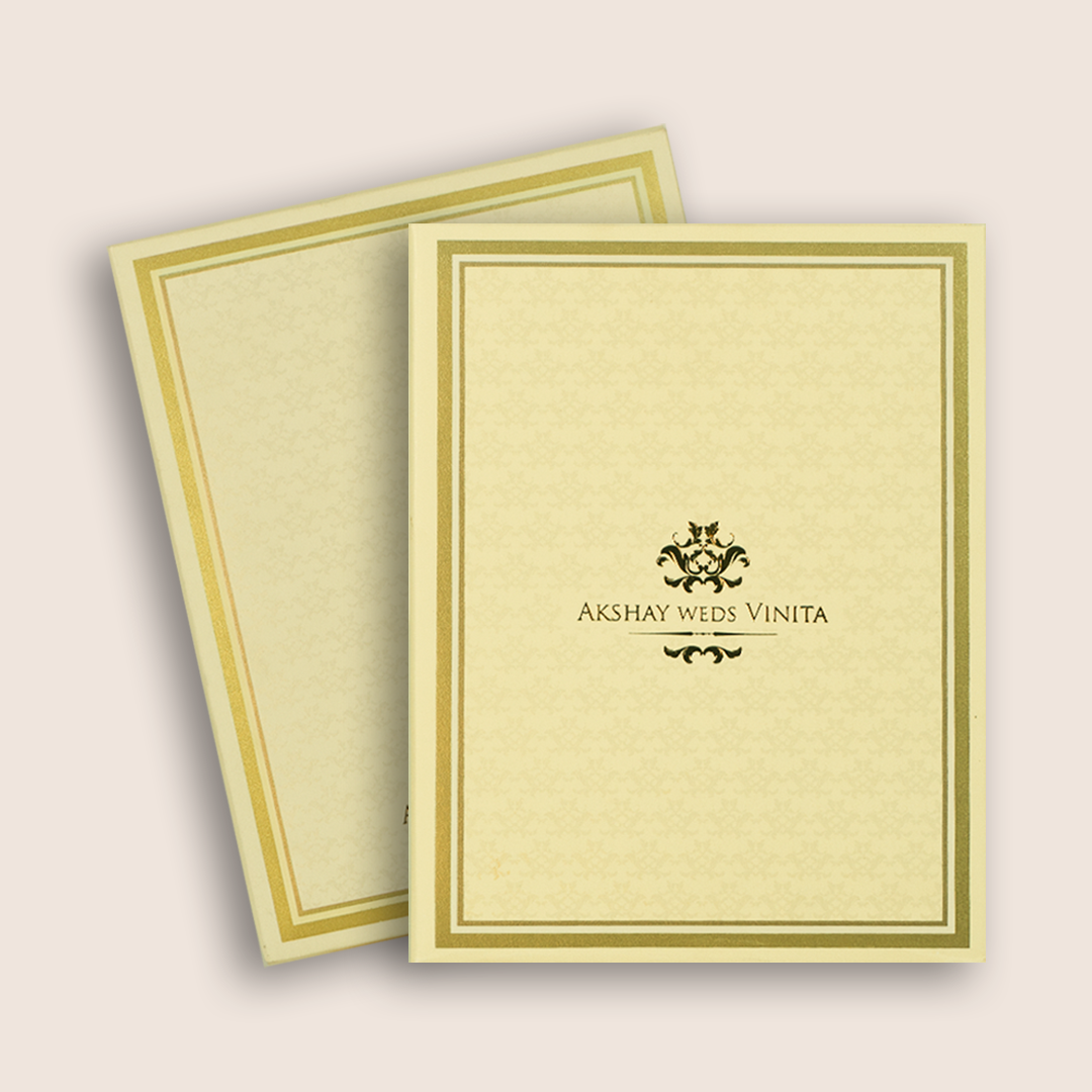Cream Padded Simple Invitation Card - KAA06440