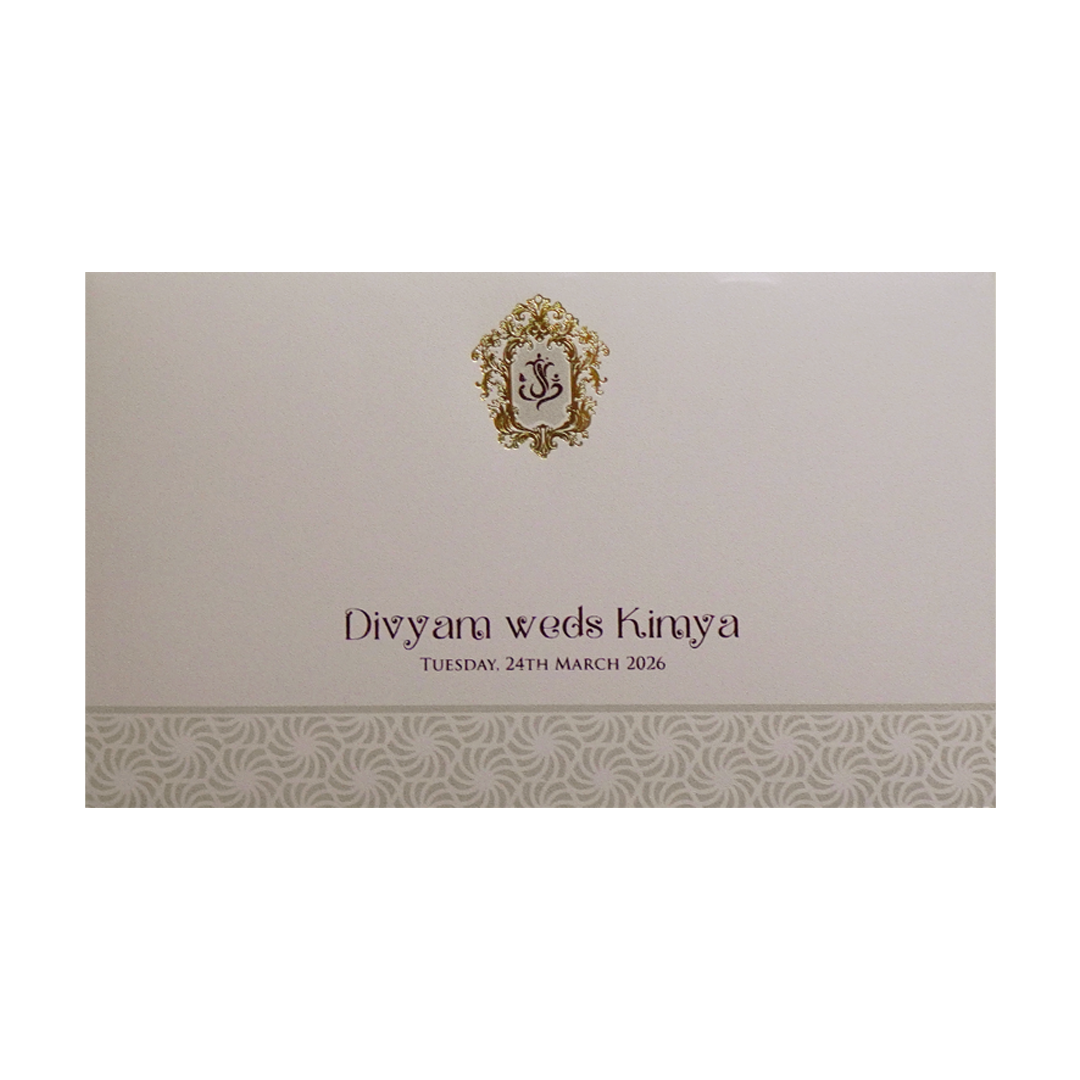 Pastel Pink Monogram Elegant Wedding Invitation Card-KPR24550