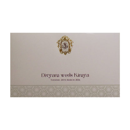 Pastel Pink Monogram Elegant Wedding Invitation Card-KPR24550