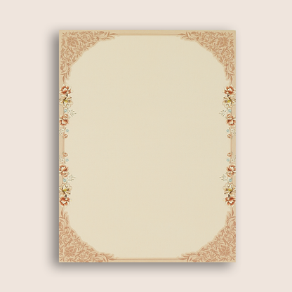 Peach Floral Wedding Invitation -  KAA05160