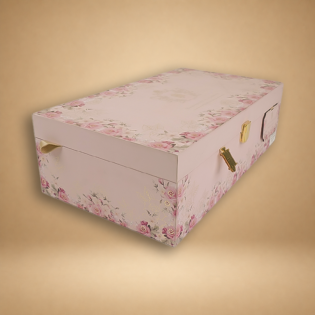 Pink Premium Rose Floral Luxury Invitation Box - KNLW202535