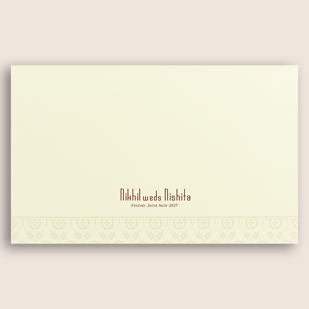 White Floral Wedding Invitation Card -  KPR010330