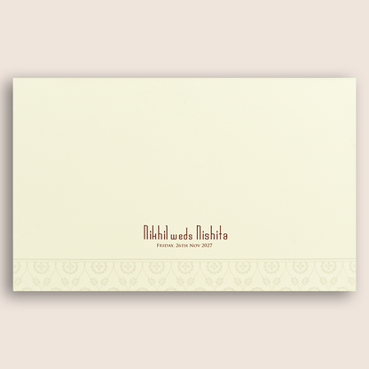 White Floral Wedding Invitation Card -  KPR010330