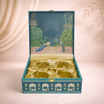 Royal Blue Peacock Luxury Sweet Jar Box-KBX10104