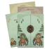 Green Royal Elephant Gatefold Padded Wedding Card-KJTS1834