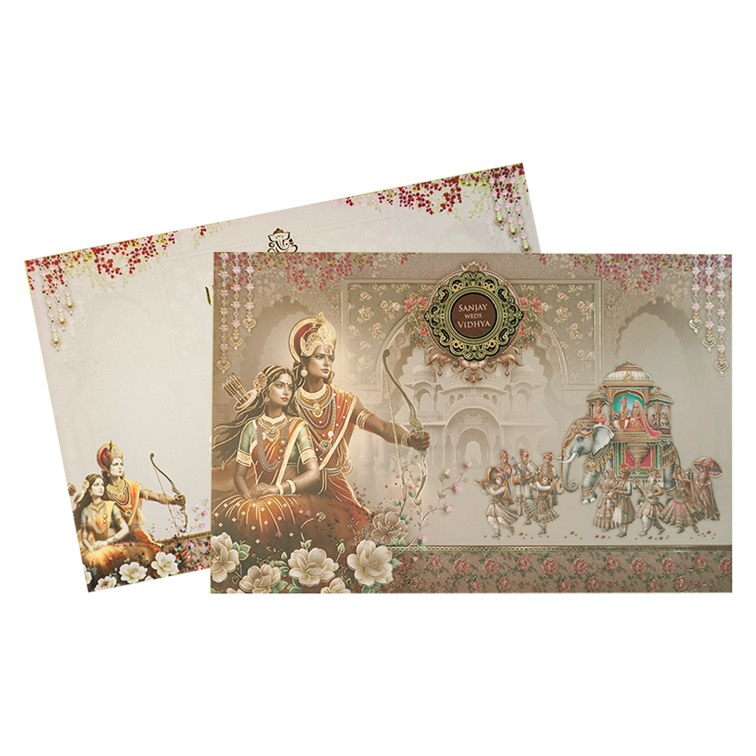 Ram Sita Procession Wedding Card-KSH72020