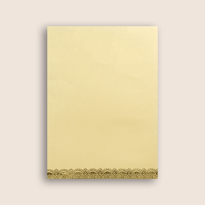 Cream Gold Floral Wedding Card - KNCM16CG