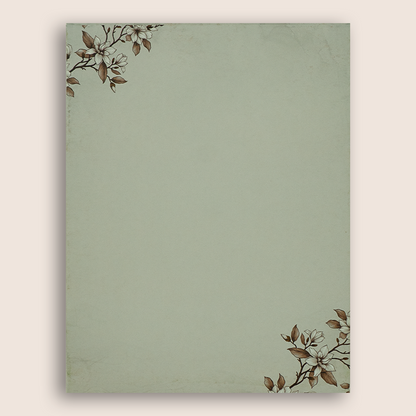 Grey Floral Door Style Wedding Invitation - KNKM8207