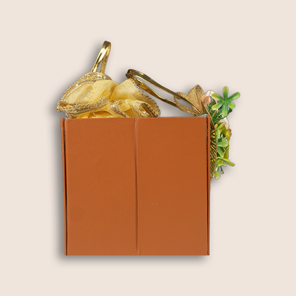 Orange Floral Premium Gift Hamper Basket - KLGH0200