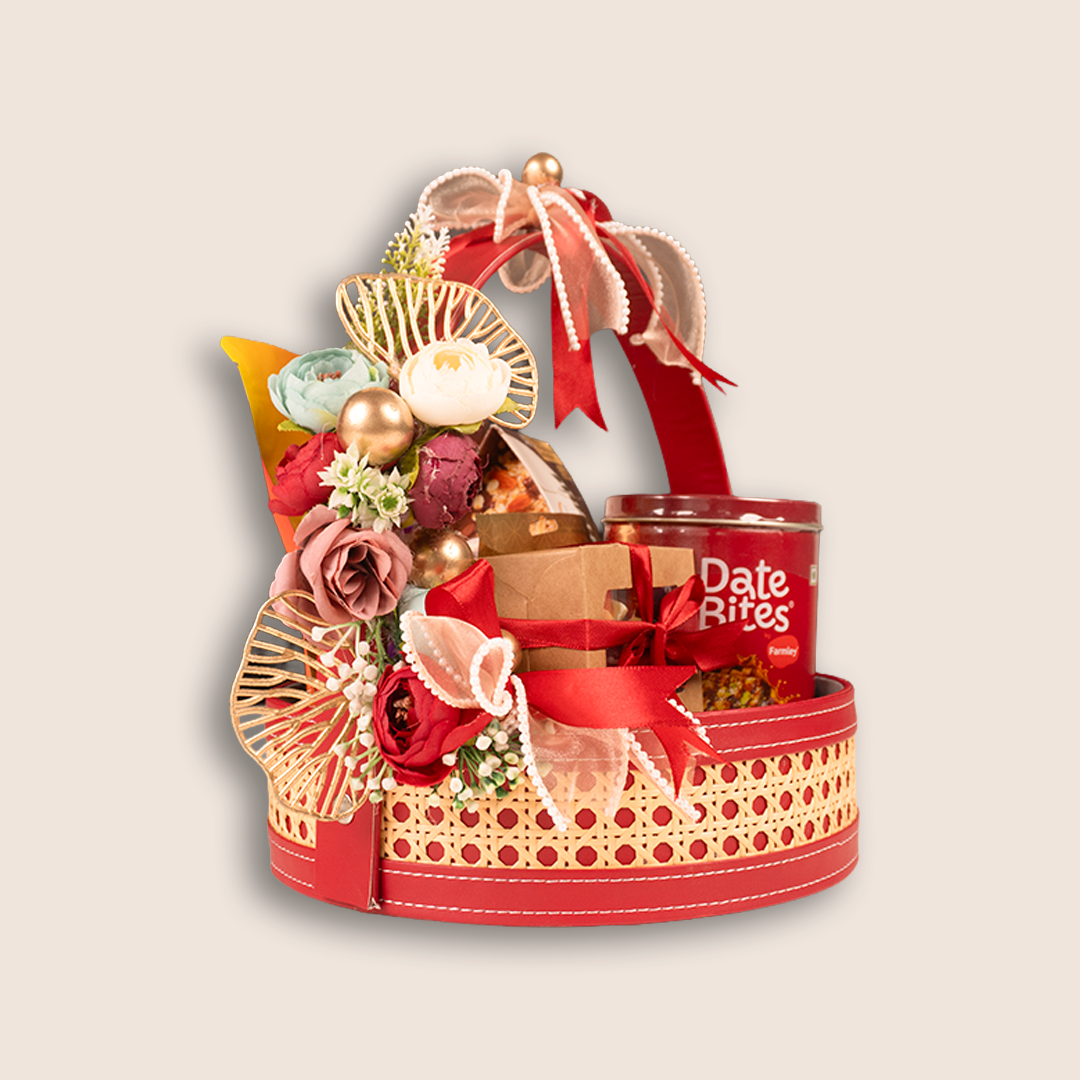 Red Premium Festive Gift Hamper Basket - KLGH0150