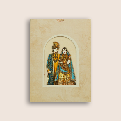 Pink Bride Groom Wedding Invitation Card - KPR07330