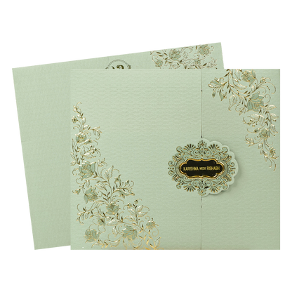 Green Leaf Wedding Card-KSI64910