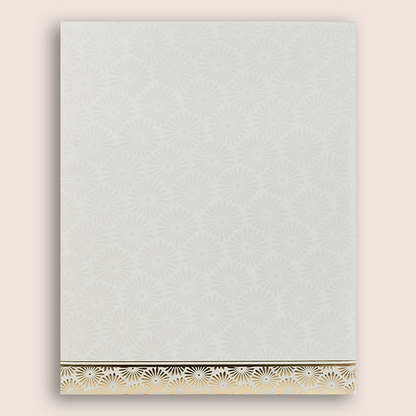 Ivory Floral Elephant Invitation Card-KNJS2067