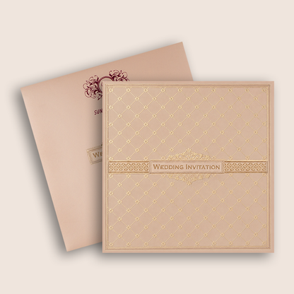 Pink Floral Lattice Wedding Card - KNRS6901