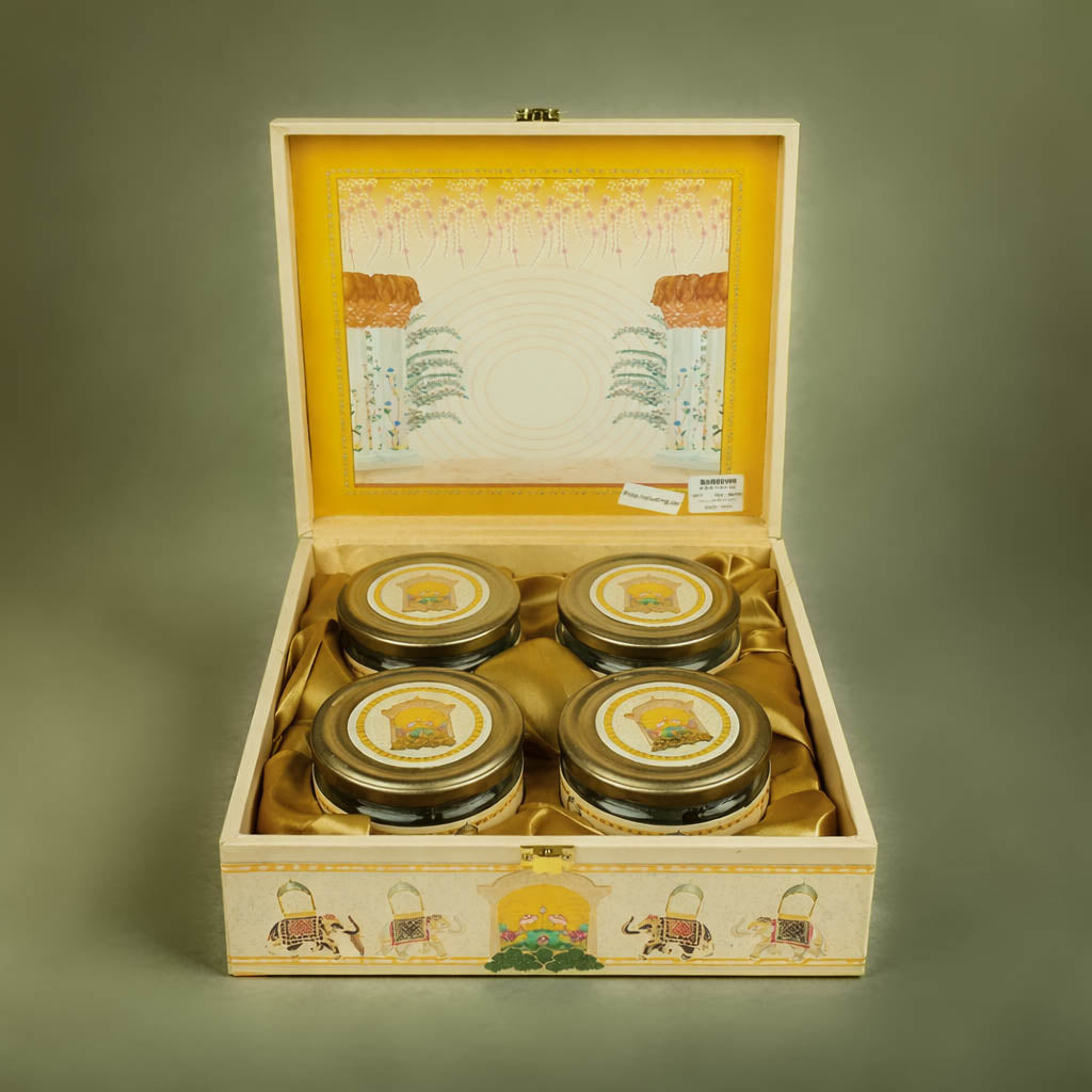 Yellow Elephant Themed Luxury Sweet Jar Box-KBX10102