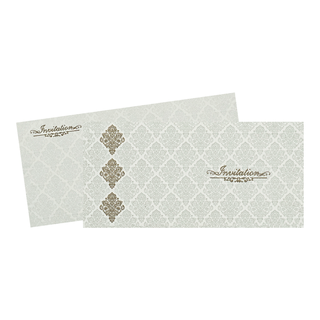 White Floral Wedding Card-KNKS6610