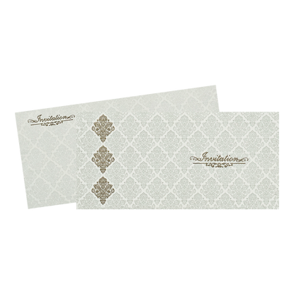 White Floral Wedding Card-KNKS6610