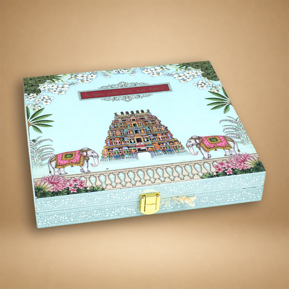 Blue Premium Temple Arch Luxury Invitation Box – KNLW202572