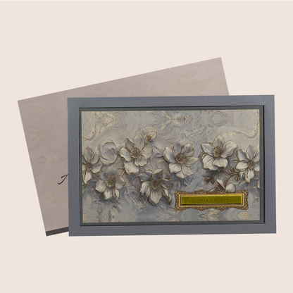 Pastel Purple Laser Cut Padded Wedding Card - KPR024850