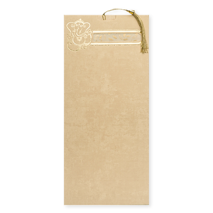 Sandal Single Sheet Wedding Card-KNPD1303