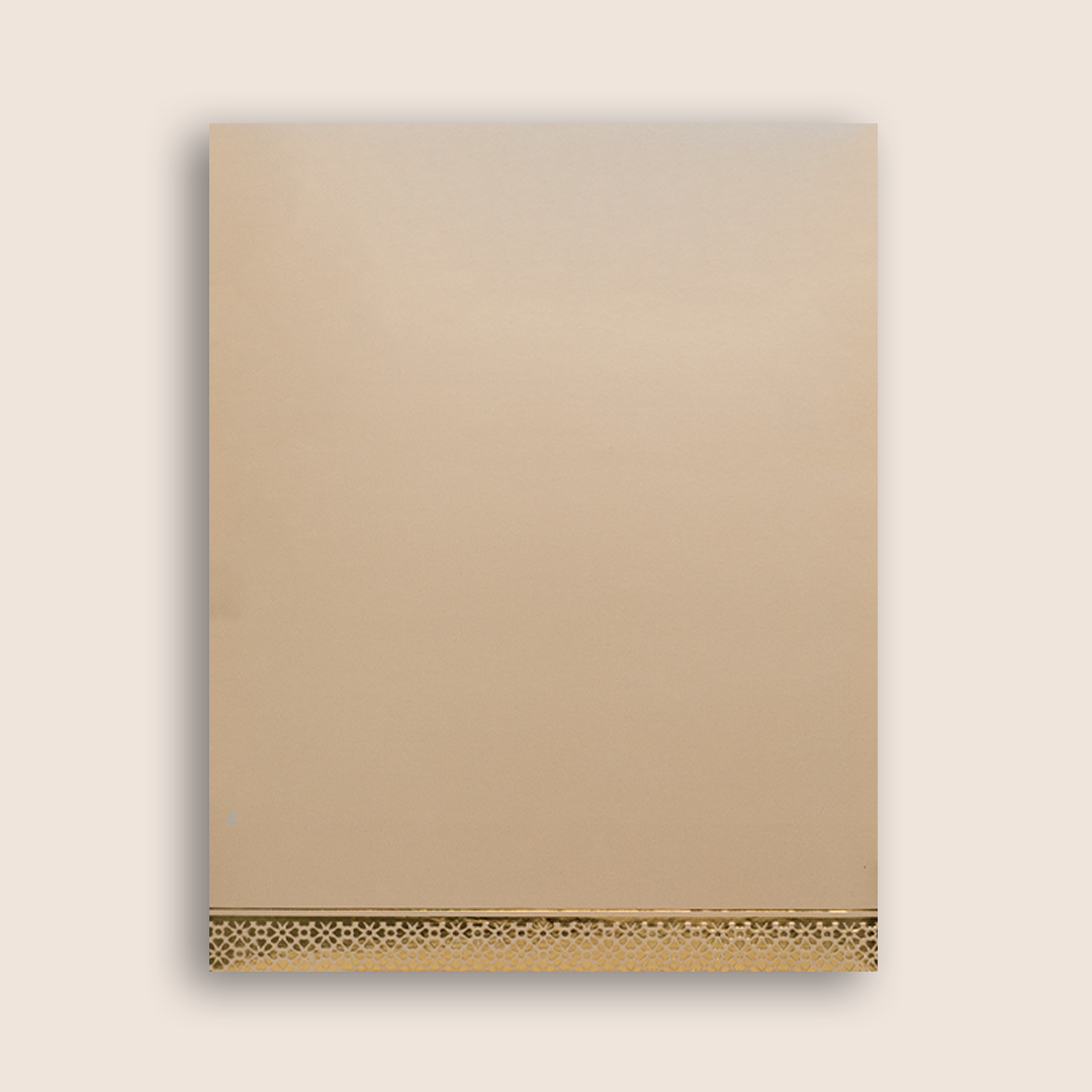 Metallic Pink Embossed Door Style Invitation Card - KNL1301P