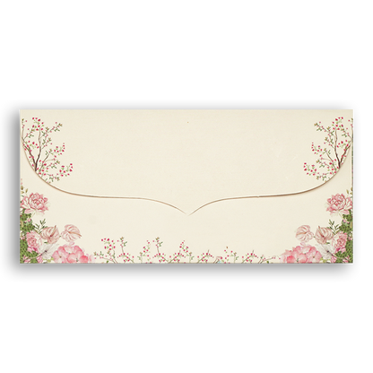 Pink Floral Peacock Money Envelope - KRCE7060
