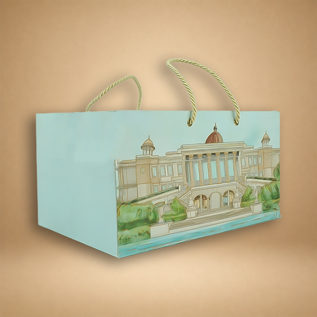 Light Blue Premium Palace Luxury Invitation box - KNLW202532