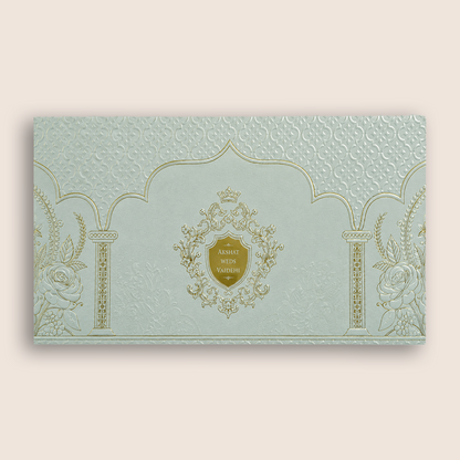 Light Grey Floral Pattern Marriage Card - KPR07540
