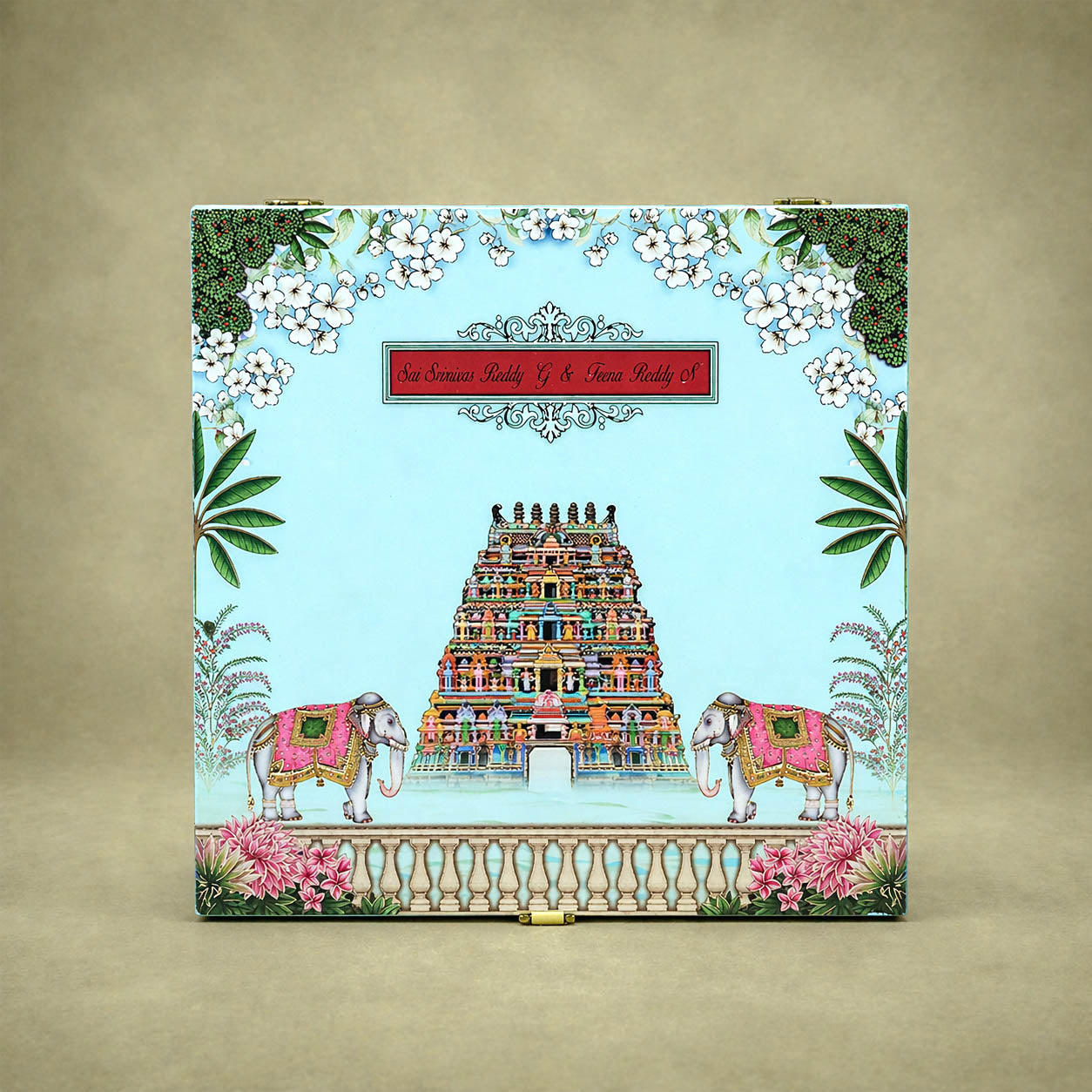 Blue Premium Temple Arch Luxury Invitation Box – KNLW202572