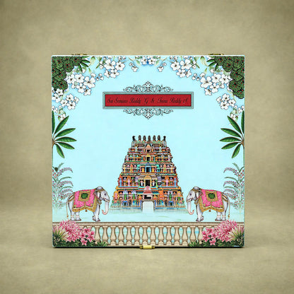 Blue Premium Temple Arch Luxury Invitation Box – KNLW202572
