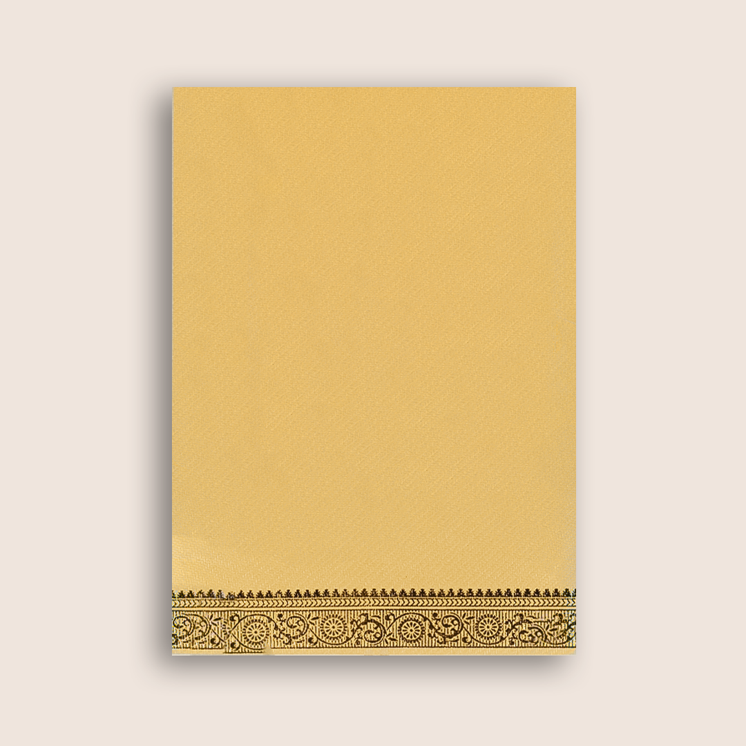 Gold Ganesha  Invitation Card-KNKTG026