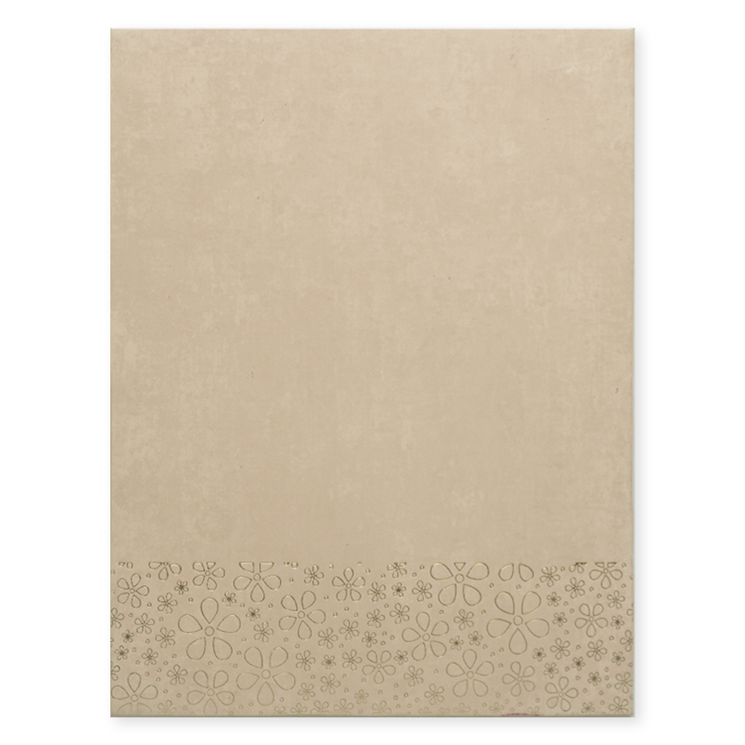 Sandal Floral Single Sheet Wedding Card-KNPD1477