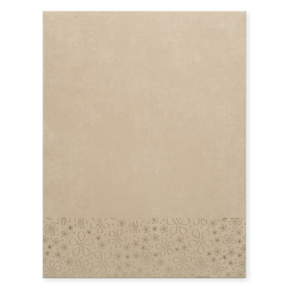 Sandal Floral Single Sheet Wedding Card-KNPD1477
