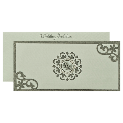 Grey Mandala Wedding Card-KSI64880