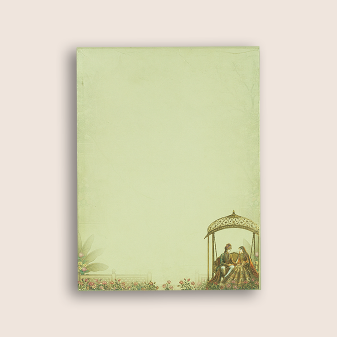 Cream Bride Groom Padded Wedding Card - KAA05660