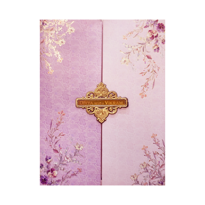 Pastel Pink Floral Wedding Card-King of Cards