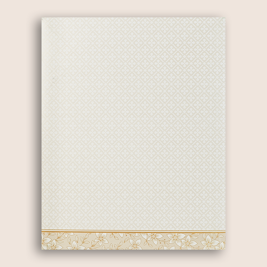 White Door Style Floral Invitation Card-KNJS2069